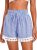 Dokotoo Women’s Cotton Blend Gingham Shorts Pajama Bottoms or Casual Summer Loun