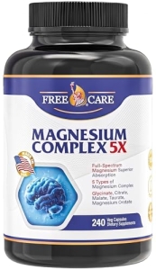 Magnesium Glycinate 500mg, 5-in-1 Magnesium Complex | Made in USA
