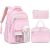 GeeWin Girls Backpack for School with Lunch Box & Pencil Case Set