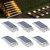 Solar Step Lights Outdoor, 6 Pack 2 Colors in 1 LED Solar Walkway Lights