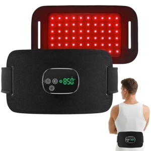 YUHUO Cordless Heating Pad for Back, 660nm 850nm LED for Waist Knee Elbow