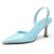 Athlefit Women’s Kitten Heels Closed Toe Pumps Shoes Baby Blue Size 9