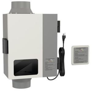 Dirlexal 4 Inch Dryer Vent Booster Fan, 160 CFM, Auto On/Off, Plug-In