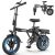 HQYEX Electric Bike for Adults 14″ Mini Foldable Ebike 48V 432Wh Battery