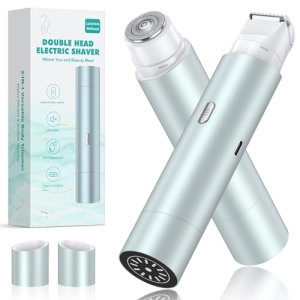 NIPOO Bikini Trimmer for Women, Dual Head Face Shaver Body Hair Trimmmer, IPX7 W