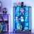 Display Case with RGB Light, 3-Tier Display Cabinet for Collectibles, Black