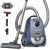Aspiron Canister Vacuum, 1600W/40Kpa Canister Bagged Vacuum