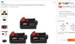 Price Mistake? Milwaukee M18 5.0 Batteries (3 Pack) for $149 