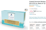 Pack of 12 Coastal Gourmet Skinless and Boneless Sardines in Olive Oil