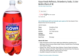 8 Pack! Goya Foods Refresco, Strawberry Soda, 2 Liter Bottle