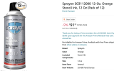 Price Mistake? 12 Pack For $16 (down from $90+) Sprayon S03112000 12-Oz. Orange Stencil Ink, 12 Oz