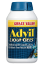 200 Liquid Filled Capsules 200mg Advil Liqui-Gels Pain Reliever and Fever Reducer