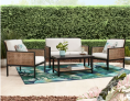 4-Piece Better Homes & Gardens Cararra Springs Outdoor Chat Set (Black Steel) For $400