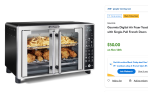 Super HOT!!! Gourmia Digital Air Fryer Toaster Oven with Single-Pull French Doors For $50